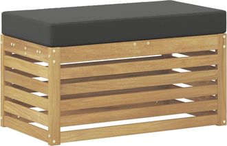 vidaXL Banco De Taburete Exterior Madera De Acacia S&oacute;lida Blanco Vidaxl