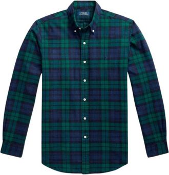 Polo Ralph Lauren Geruit Oxford Overhemd - Heren - Casual Overhemden - Groen - L - Katoen - Overhemden
