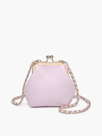 Jen & Co. Womens Cleo Coin Pouch Crossbody Clutch In Ballet Pink