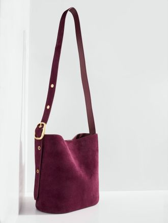 Talbots Cora Suede Bucket Bag - Tayberry - 001 Talbots
