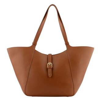 Pourchet Tassen, Dames, Geel, ONE Size, Leer, Cabas L Tote