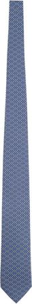 Ferragamo Blue Logo Printed Tie