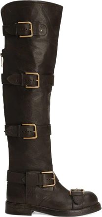 Dolce & Gabbana Stivali con fibbia 20mm - Marrone