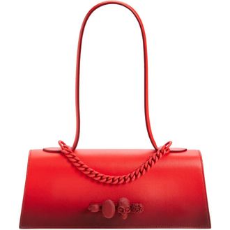 Alexander McQueen Jewelled Gradient Leather Top Handle Bag in Lipstick Red Degrade at Nordstrom