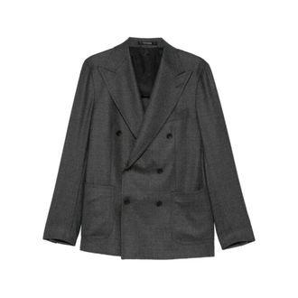 Tagliatore Double-breasted Blazer - male - Tagliatore - Blazers - Gray - L - Jackets