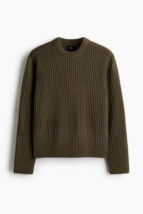 H&M Regular Fit Jumper in Khaki Green at Nordstrom, Size Xx-Large