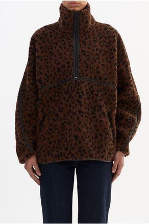 LaMarque Helsa | Polar Fleece Pullover in Leopard at Nordstrom, Size Xx-Small