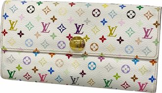 Louis Vuitton Beige Blanc Long Wallet (Bi-Fold) (Pre-Owned)