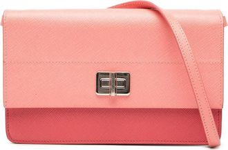 Prada Pre-owned Convertible Leather Flap Bag - Dames - Vintage Schoudertas - Roze - ONE Size - Leer - Vintage