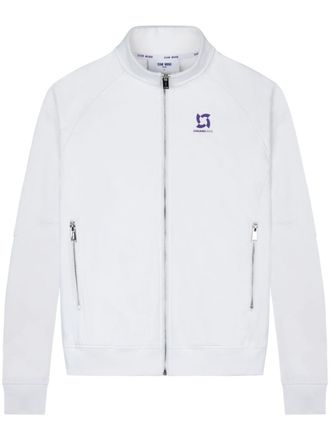 Team Wang logo-print zipped track jacket - White