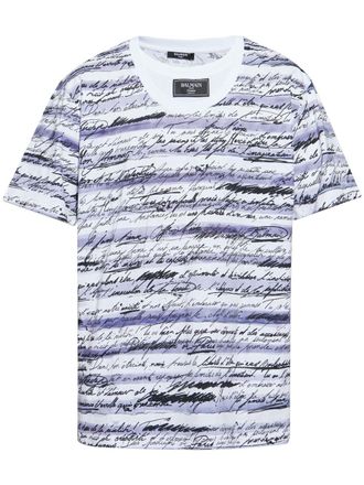 Balmain Love Letter T-shirt - men - Cotton - S - White