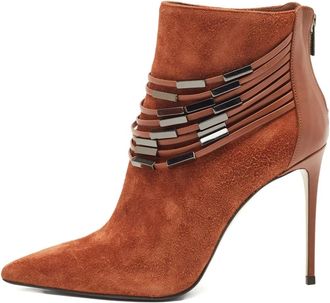 Le Silla Stivaletti in pelle scamosciata 100mm - Marrone