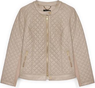 Fiorella Rubino Leather Jassen - Dames - Zomerjassen - Beige - 7XL - Jassen