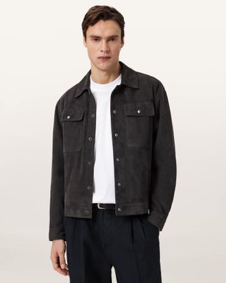 AllSaints Suede Shelton Leather Jacket, Size: XS