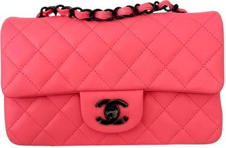 Chanel Neon Pink Limited Edition Ultra Mini Rectangular Single Flap Bag