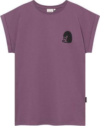 Dedicated T-Shirt Visby Curious Cat T-Shirt f&uuml;r Damen | lila