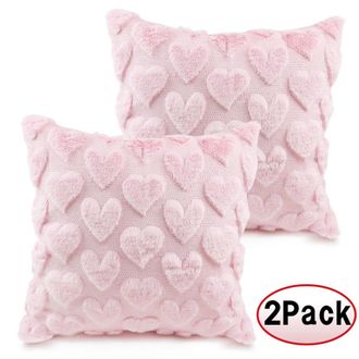 OEM Fundas De Almohada Con Forma De Coraz&oacute;n Para El D&iacute;a De San Valent&iacute;n, De Felpa Sint&eacute;tica, Perfectas Para El Dormitorio, El Sof&aacute; Y La Decoraci&oacute;n Navide&ntilde;