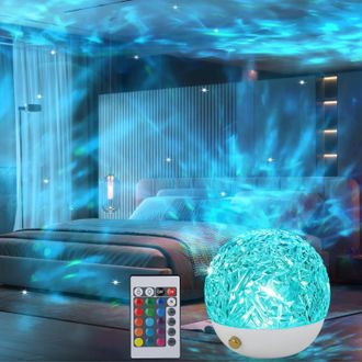 OEM Proyector De Cielo Estrellado, L&aacute;mpara Led De Ondas De 16 Colores, Proyector De Galaxia Para Decoraci&oacute;n, Con Control Remoto, L&aacute;mpara De Dormitorio Y P