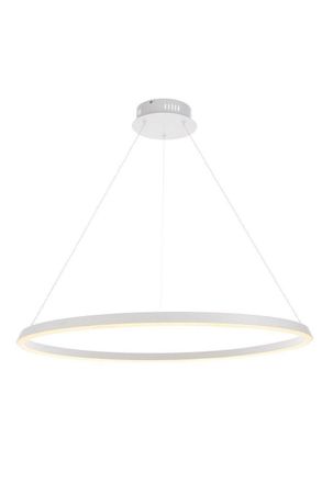 Netlighting Staten Single Pendant Light Matt White Paint White Silicone