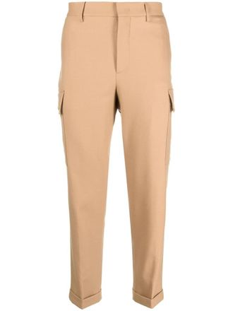 Etro cargo-pockets wool tapered trousers - Brown