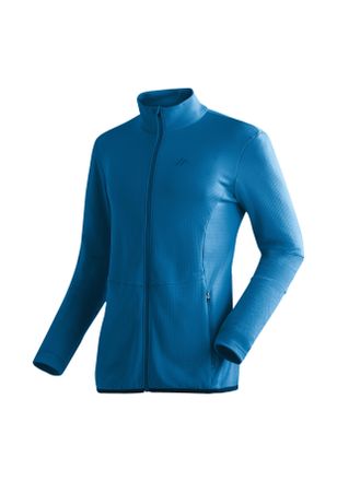 Maier Sports Fleecejacke MAIER SPORTS Sinaia M, Herren, Gr. 46, blau (saphirblau), 100% Polyester, hoch geschlossener Ausschnitt, Jacken Fleecejacke, Herren Midlay