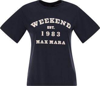 Max Mara Weekend Maxmara Wkdtenue Jersey T Shirt With Print