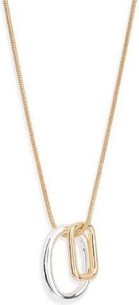Leith Geo Pendant Necklace in Gold- Silver at Nordstrom Rack