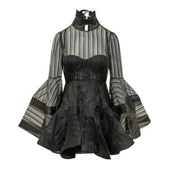 Zimmermann Valiant Lantern Mini Dress - female - Zimmermann - Short Dresses - Black - XS - Dresses