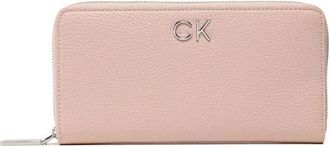 Calvin Klein Wallet Re-Lock Slim - Dames - Portefeuilles - Roze - ONE Size - Leer - Accessoires