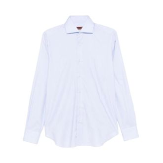 Barba Formal Shirts, male, Blue, Size: 4XL Point-collar Shirt