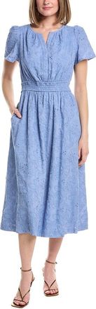 Anne Klein Embroidered Midi Dress