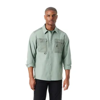 G.H. Bass & Co. Bass Outdoor Flex Smart Tech Shirt Jacket Mens Lily Pad Relaxed Fit UPS1260