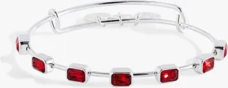 Alex and Ani January Birthstone Emerald Cut Bangle in Silver at Nordstrom