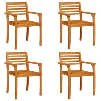 vidaXL Vidaxl - Sillas De Jard&iacute;n 4 Uds Madera Maciza De Acacia 59x55x85 Cm
