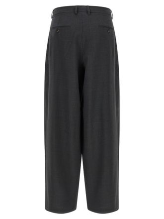 Max Mara Wool Canvas Trousers - Gray