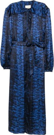 Isabel Marant Luada Abstract-print Belted Midi Dress