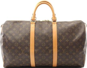 Louis Vuitton Borsa a spalla Keepall 50 con monogramma 2011 - Marrone
