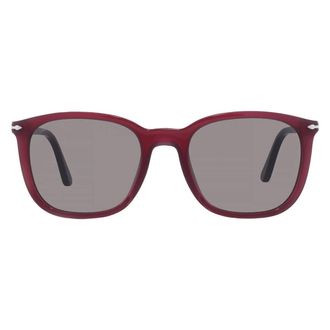 Persol Grey Square Unisex Sunglasses PO3355S 1216B1 52