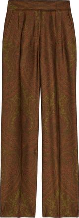 Etro Paisley-jacquard Straight-leg Trousers - Multicoloured - 38 (UK6 / XS)