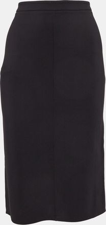 Elisabetta Franchi Black Crepe Pencil Skirt