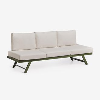 Sklum Sof&aacute; De Jard&iacute;n De 3 Plazas Reclinable En Aluminio Libanc Sklum