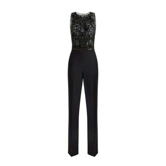 Elisabetta Franchi Jumpsuit in crepe fabric with embroideries - female - Elisabetta Franchi - Jumpsuits - Black - S - Jumpsuits & Playsuits