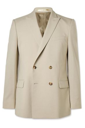 Mr P. Phillip Double-Breasted Wool and Mohair-Blend Suit Jacket
