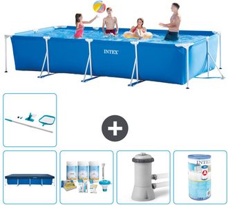 Intex Piscina Con Estructura Rectangular - 450x220x84 Cm - 7-piezas S30247