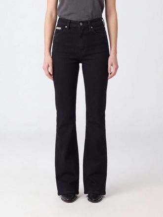 Calvin Klein Jeans a zampa in denim stretch a vita media