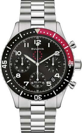 Bulova Archive Series Marine Star Heritage Bracelet Watch, 42.85mm in Black/Silver-Tone at Nordstrom