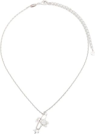 Yvmin Safety-pin Rabbit-pendant Necklace