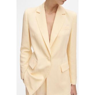 Mango Notch Lapel Blazer in Vanilla at Nordstrom, Size X-Small