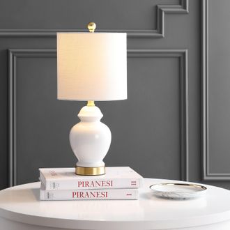 Jonathan Y Designs Perry 20 Ceramic/Metal LED Table Lamp