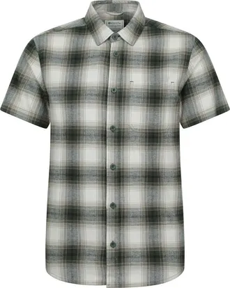 Mountain Warehouse Trace Flannel Short-Sleeved Shirt in Green at Nordstrom, Size Xxx-Large